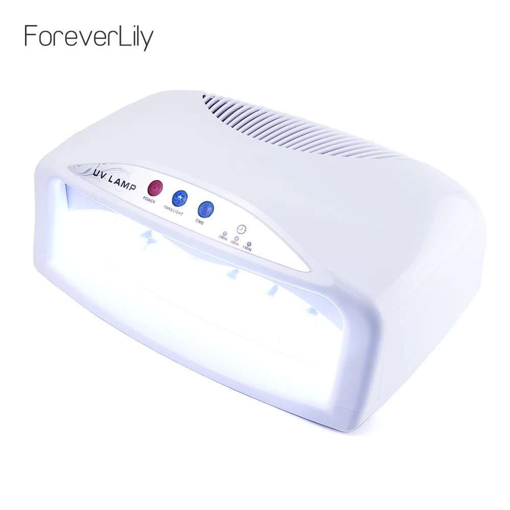 Foreverlily Профессиональный 2 ручной 54W УФ-лампы для ногтей сушилка с вентилятором 2/3/5 мин УФ-лампы для ногтей отверждения гели для ногтей маникюрный набор инструментов