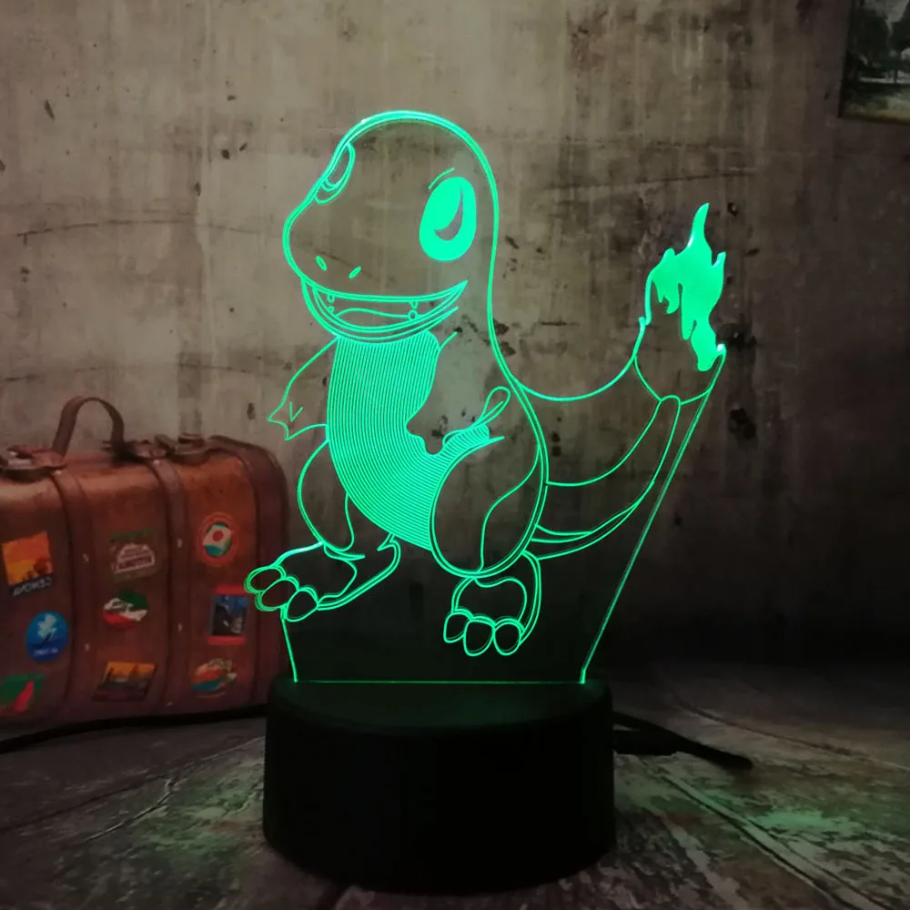 Милая Детская лампа для мальчиков с изображением игры покемон го Рождественский