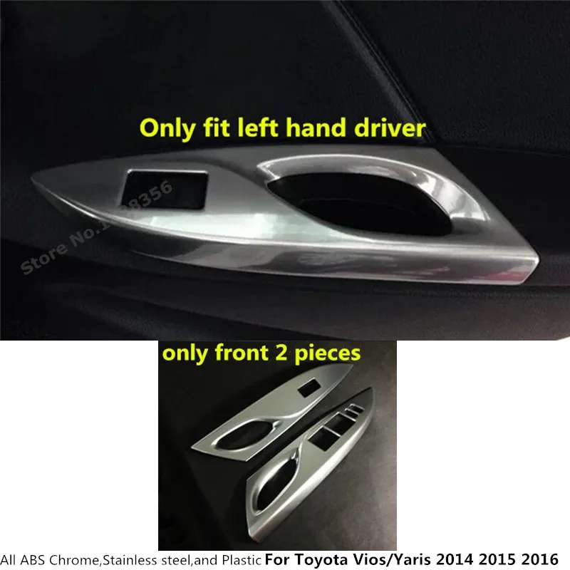 Для Toyota Vios/Yaris/Sedan 2014 2015 ABS хром * только передняя дверь окно стеклянная панель