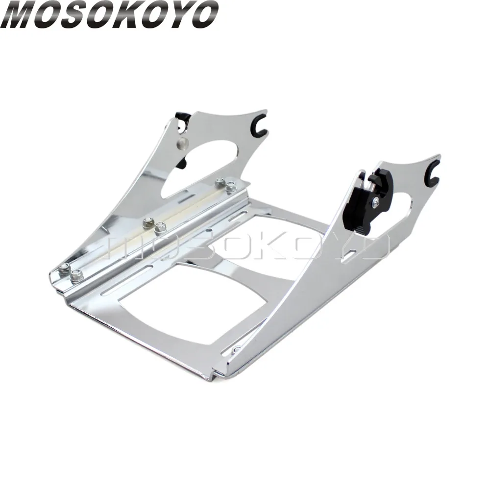 Для Harley Touring FLHR FLHRC FLHT FLHX FLTR 09-13 хром съемный 2-Up турпакет пакет Чемодан стойки легковых держатель кронштейн