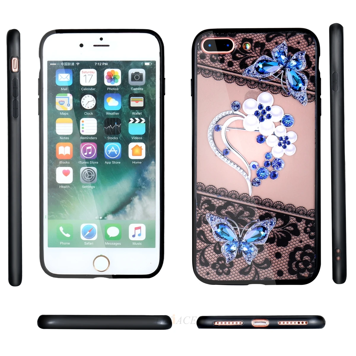 Роскошный алмаз 3D рельеф кружева цветок чехол для телефона huawei p smart p8 p9 p10 p20 lite pro