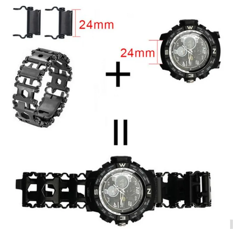 29 в 1 Многофункциональный стальной браслет для протектора набор инструментов