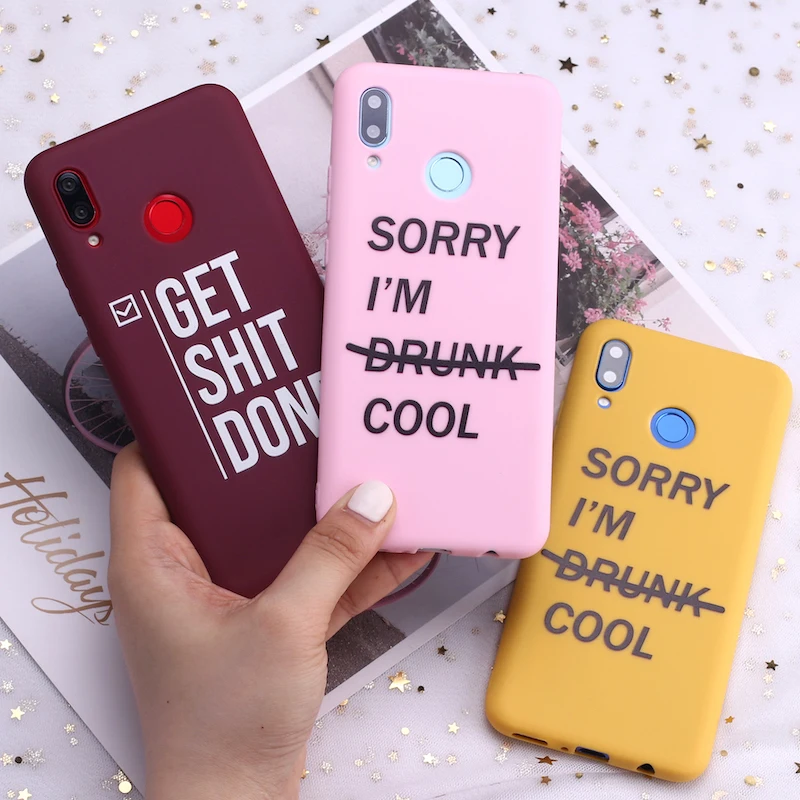 

For Huawei Honor Mate 10 20 Nova P20 P30 P40 P Smart Just Do Nothing Funny Memes Candy Silicone Phone Case Cover Capa Fundas