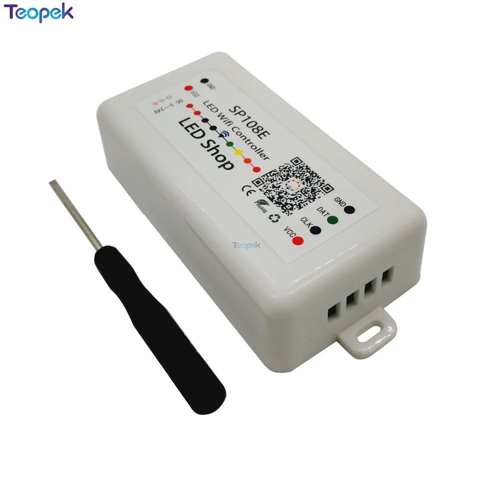 Светодиодный пиксельный контроллер SP108E с Wi Fi через приложение для смартфона
