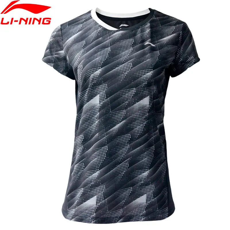 Li Ning женские футболки для соревнований по бадминтону 88% полиэстер 12% спандекс на