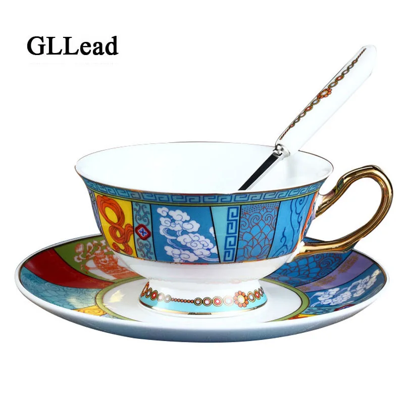 Кофейная чашка GLLead из костяного фарфора в английском стиле высококачественные