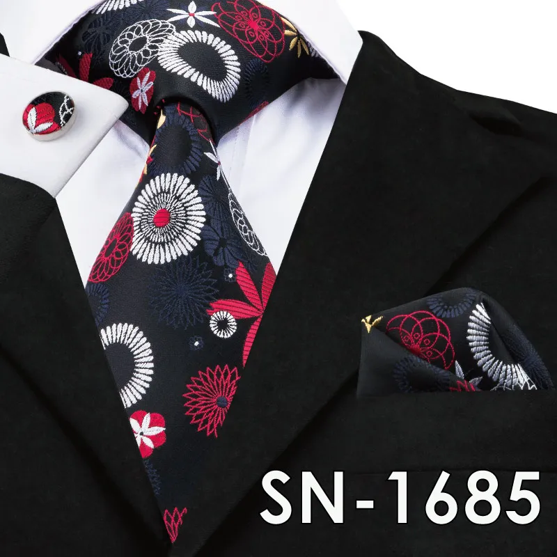 SN-1685 SN-1518, Новое поступление, мужские галстуки, Мода, Hi-Tie, дизайн, королевский синий, на шею, галстук, карман, квадратные запонки, набор для мужчин, деловые, вечерние - Цвет: SN-1685
