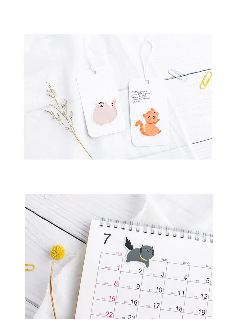 45 шт./кор. канцелярские наклейки Kawaii пухлые наклейки для кошек, декоративные клеящаяся милые наклейки украшения ежедневник, альбомы Скрапбукинг