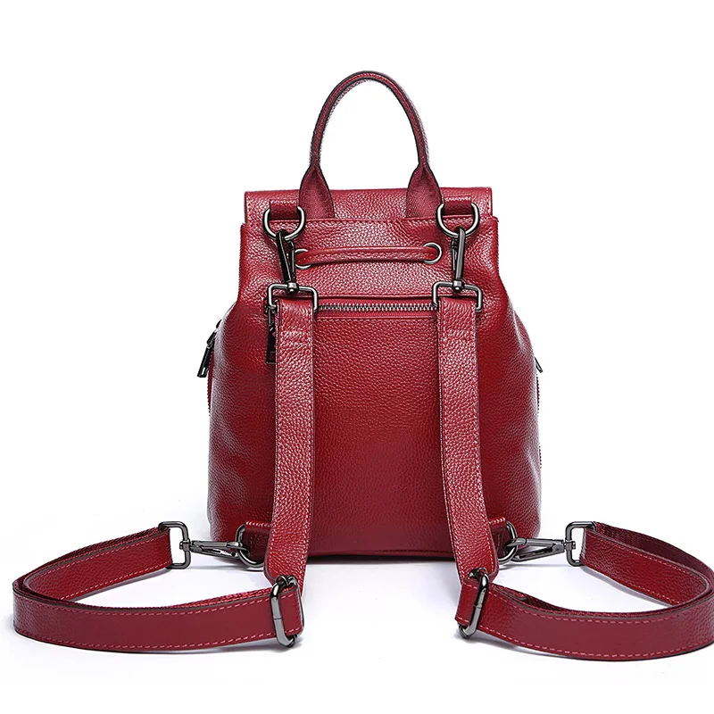 Маленький модный новый женский рюкзак из 100% мягкой натуральной коровьей кожи