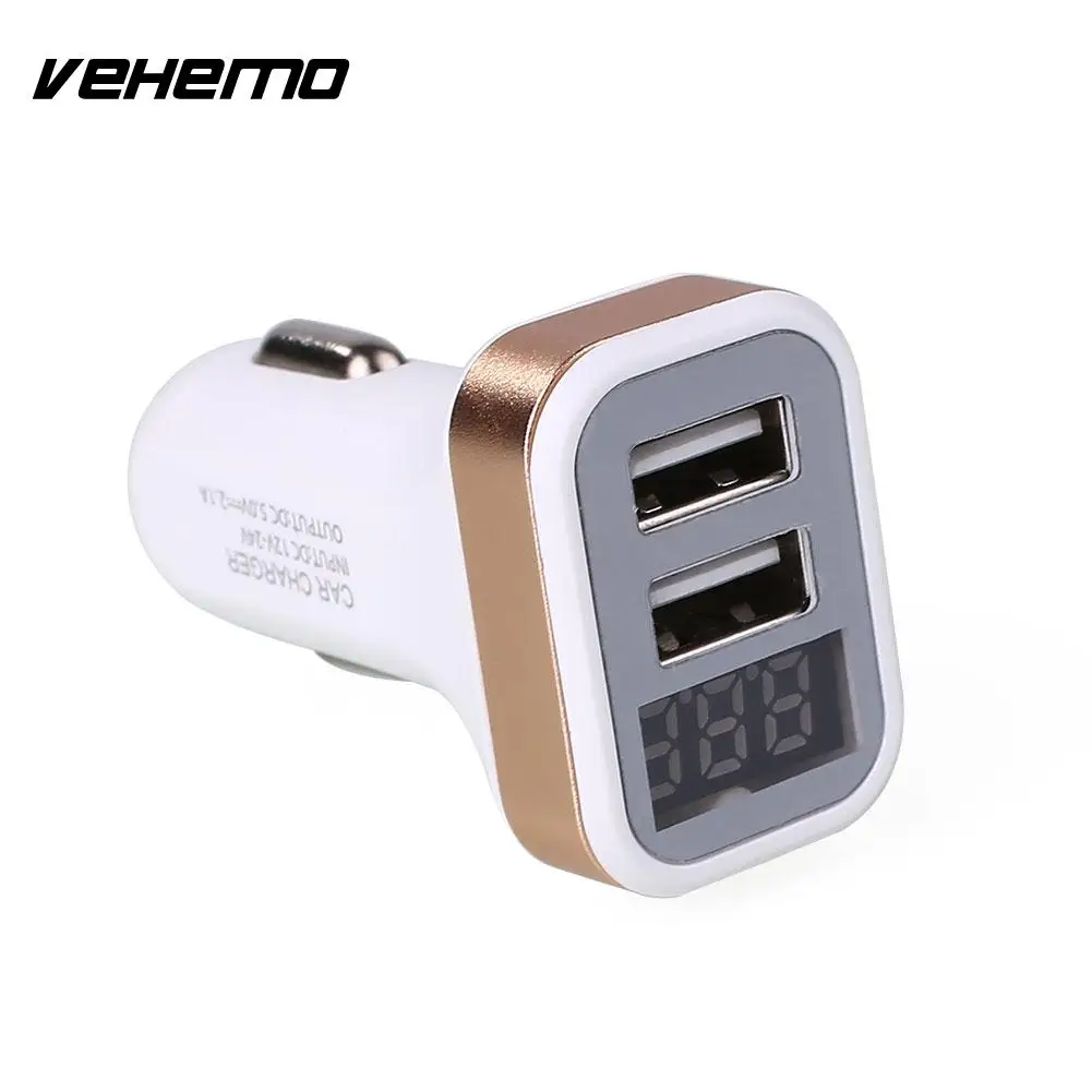 Два двойных USB выход Авто Ван мощность зарядное устройство с Вольтметр дисплей