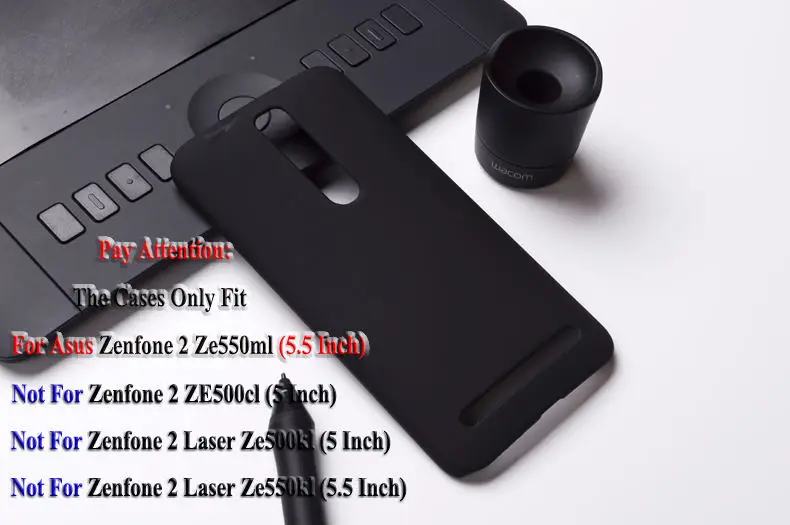 Цветной резиновый матовый Жесткий Чехол TAOYUNXI для Asus Zenfone2 ZE550ML Z00AD ZE551ML Zenfone 2 5,5 'тонкий матовый пластиковый чехол XJQ - Цвет: black