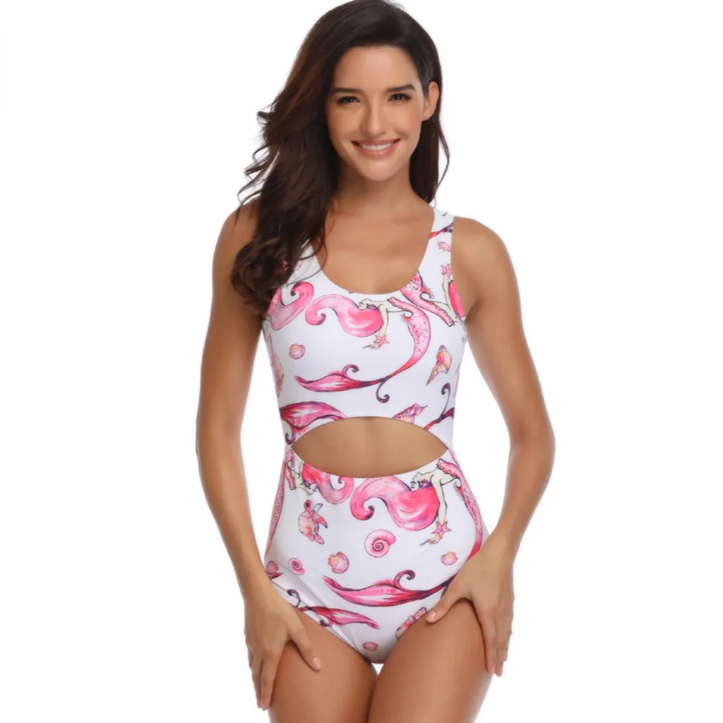 Раздельный купальник бикини для маленьких девочек с принтом Мама и я летние