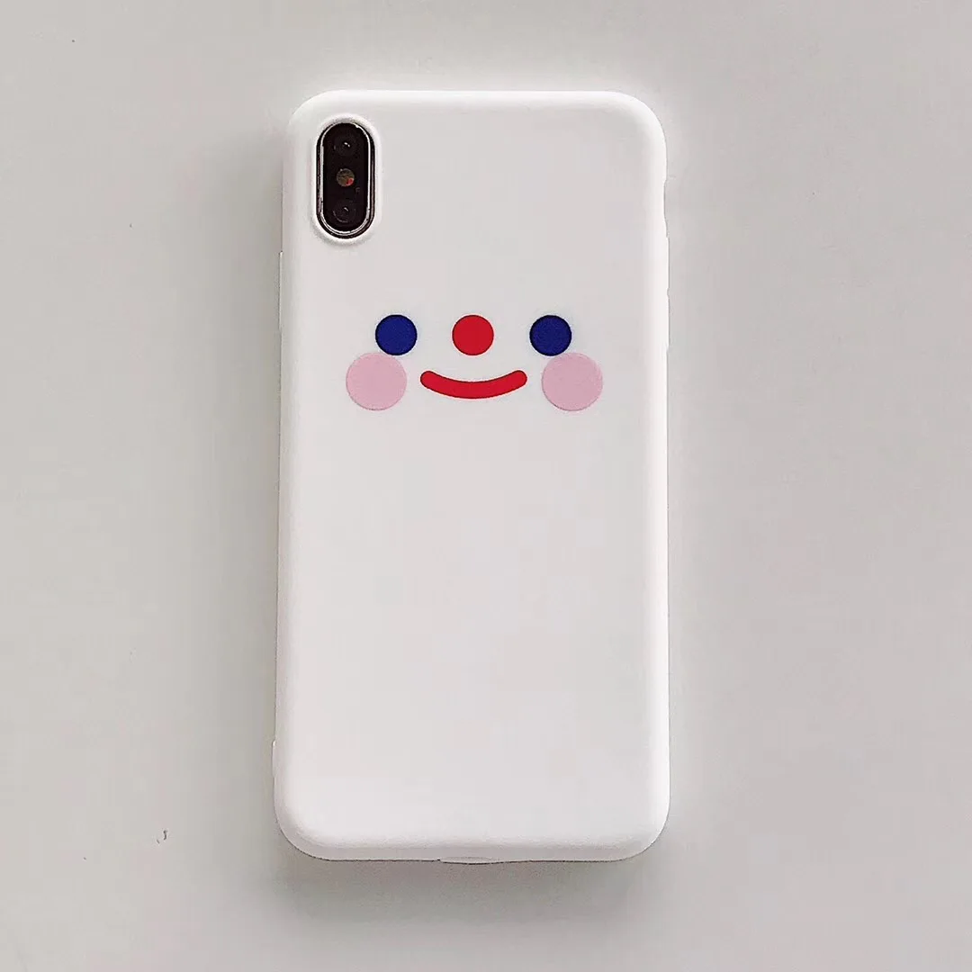 Корейский INS супер огонь милый Простой Румяна смайлик чехол для телефона iphone Xs MAX