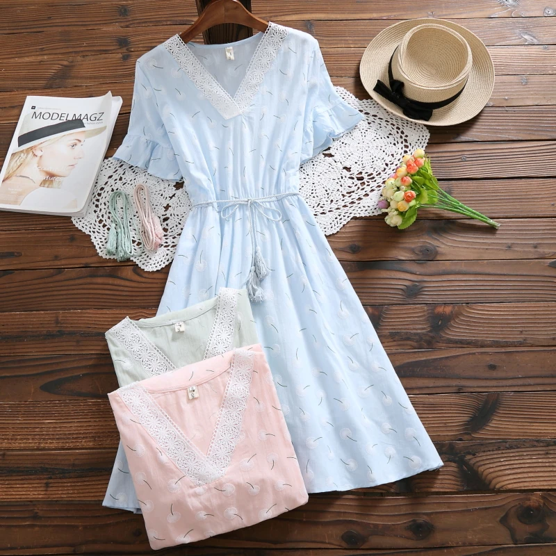 Летнее женское элегантное голубое зеленое розовое платье с v образным вырезом и