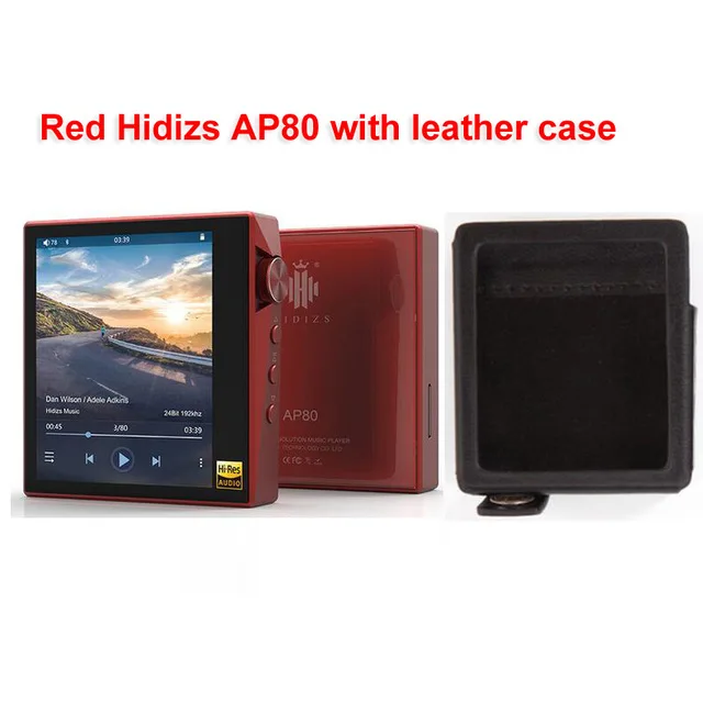 red with case Hidizs AP80 Hi-Res ES9218P Ультрапортативный Bluetooth HIFI музыкальный mp3-плеер LDAC USB DAC DSD 64/128 FALC DAP - Цвет: red with case