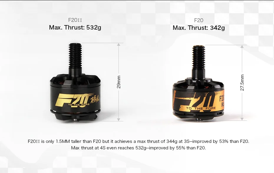 Т-двигатель F20II F20 II 1408 3750KV 2800KV бесщеточный двигатель 2-4S HQ 3040 Пропеллер для радиоуправляемого дрона FPV Racing