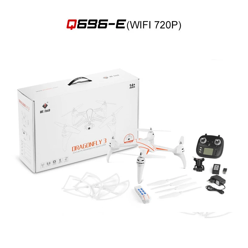 WLtoys Q696-A Q696 5,8G FPV 1080P Камера 2 карданный стабилизатор для воздуха Пресс удержания высоты RC Quadcopter Q969-E - Цвет: Q696-E WIFI 720P