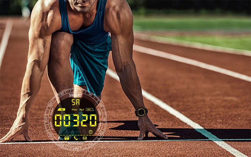 Aosman sportwatch 5ATM Водонепроницаемость swimmming Смарт-часы для мужчин Поддержка Bluetooth, функцией приема звонков и отправки смс, возможностью использования приложений типа Секундомер с напоминанием будильник X6