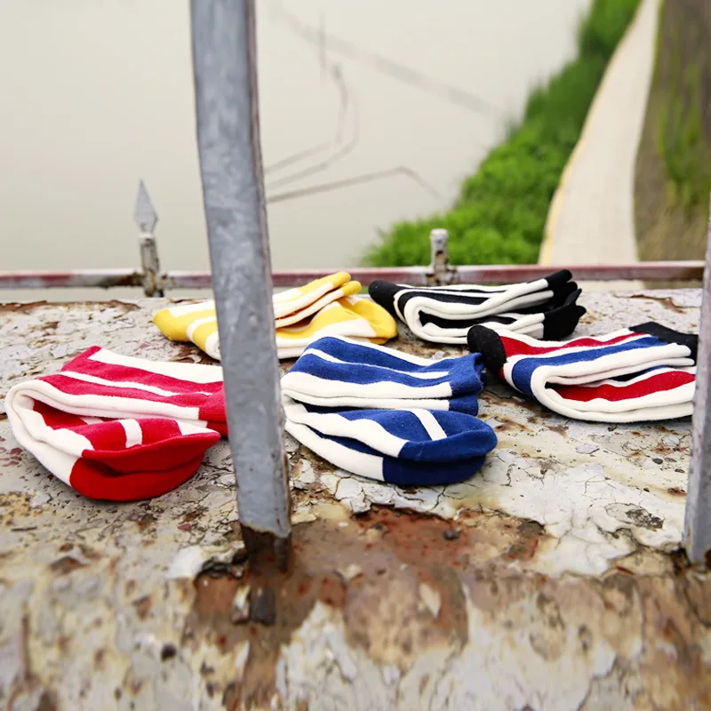 10 Пар/лот Новый Дамы носки ветер вертикальные полосы моды оптовая | Женская