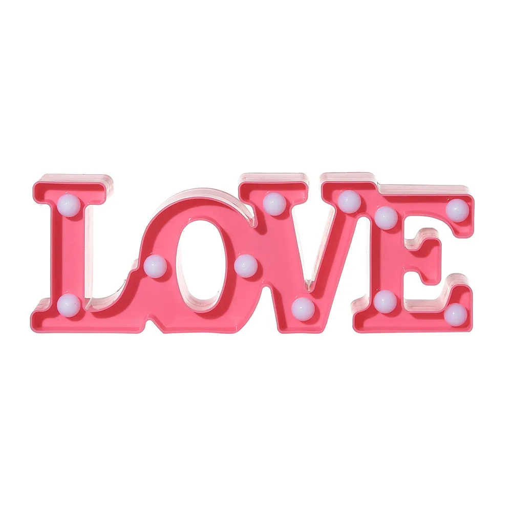 Любовь Алфавит светильник s светодиодный светильник домашний Декор украшение для свадьбы дня рождения белый пластик буквы стоящий, подвесной#25