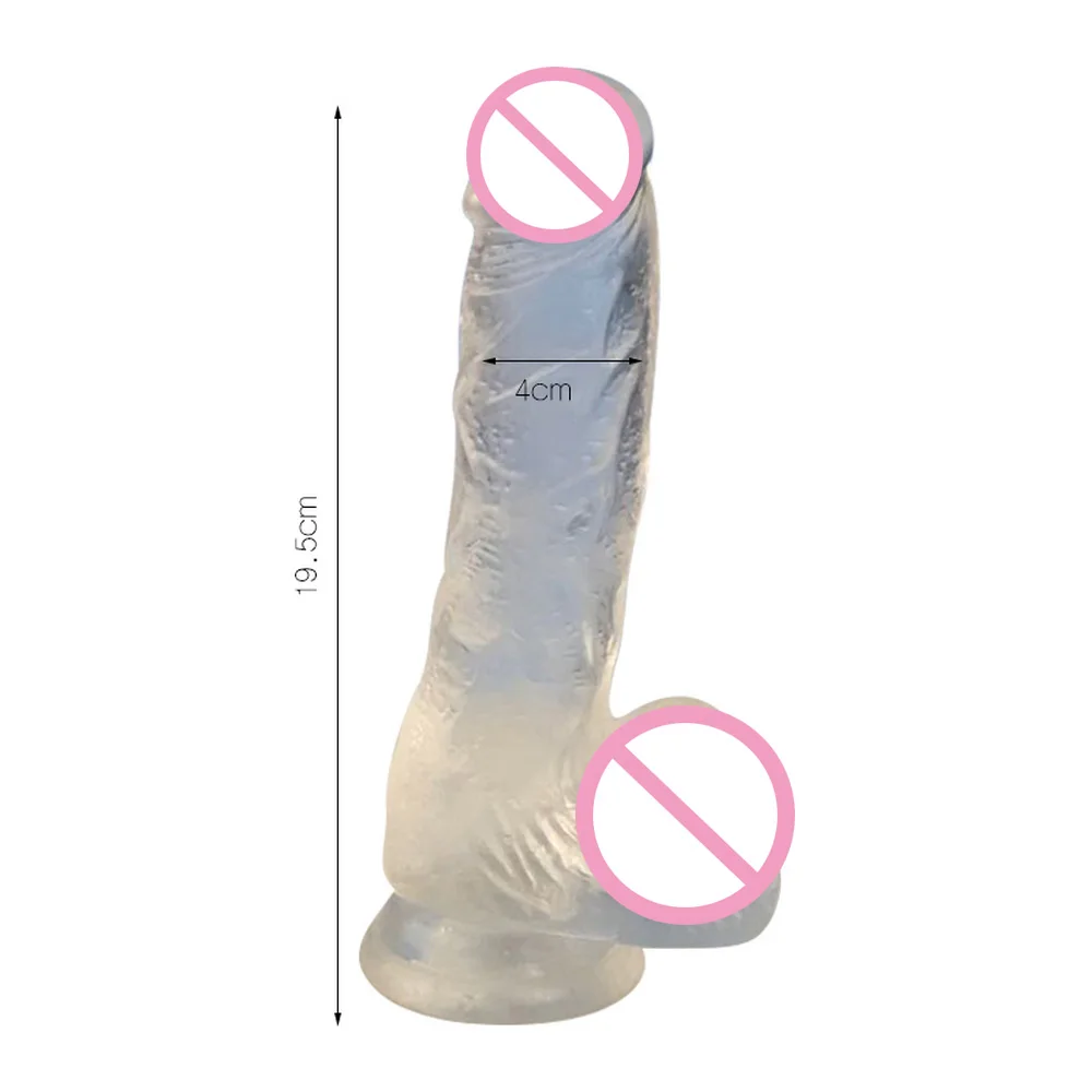 Силиконовый прозрачный реалистичный пенис фаллоимитатор для женщин мастурбации
