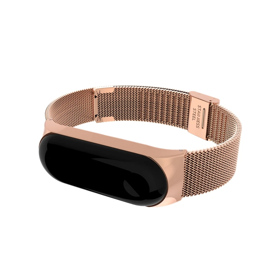 Mi Band 3 ремешок металлический браслет для Xiaomi mi ремешок 3 ремешок браслет металлическая пряжка ремень из нержавеющей стали mi Band 3 Pulseira Rose mi 3