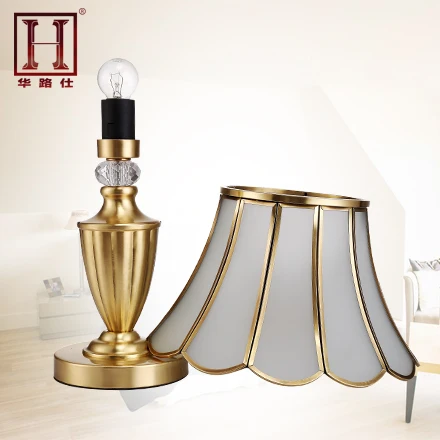 copper style living room lamp bedroom bedside manual brass simple European American Pastoral ZL306 | Лампы и освещение