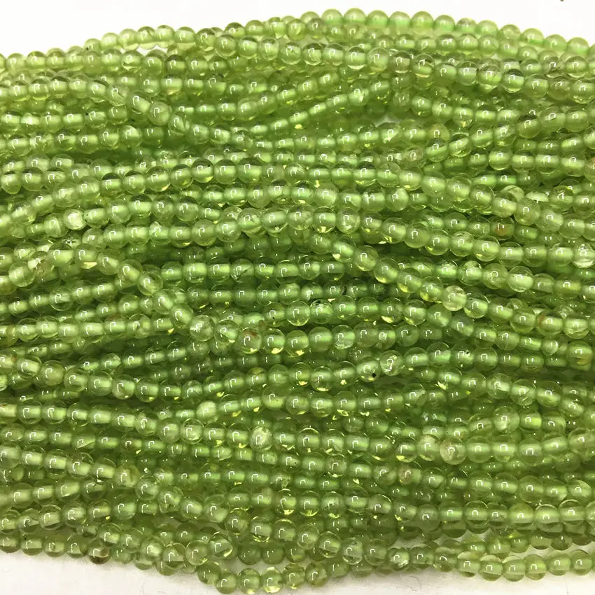 2 мм 3 круглый натуральный камень оливин Перидот Кристальные бусины для