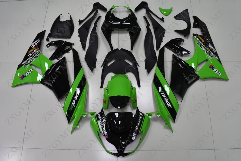 Комплекты обтекателей Ninja Zx 6r 2009 2012 Зеленые Черные фотообтекатели Zx6r 2011