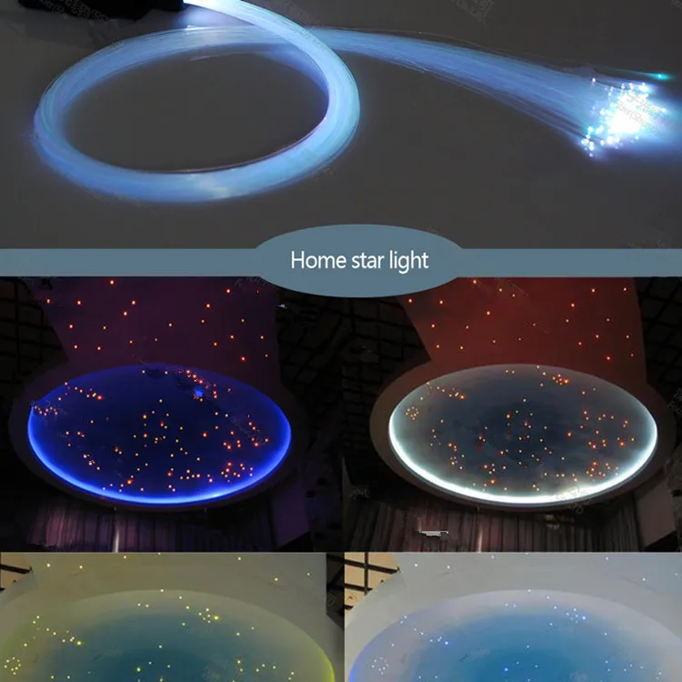 16 Вт RGB двигатель, 200 шт.* 0,75 мм* 5 м волоконно-оптический, потолочные Звездные светильники из оптического волокна+ RF 24key пульт дистанционного управления