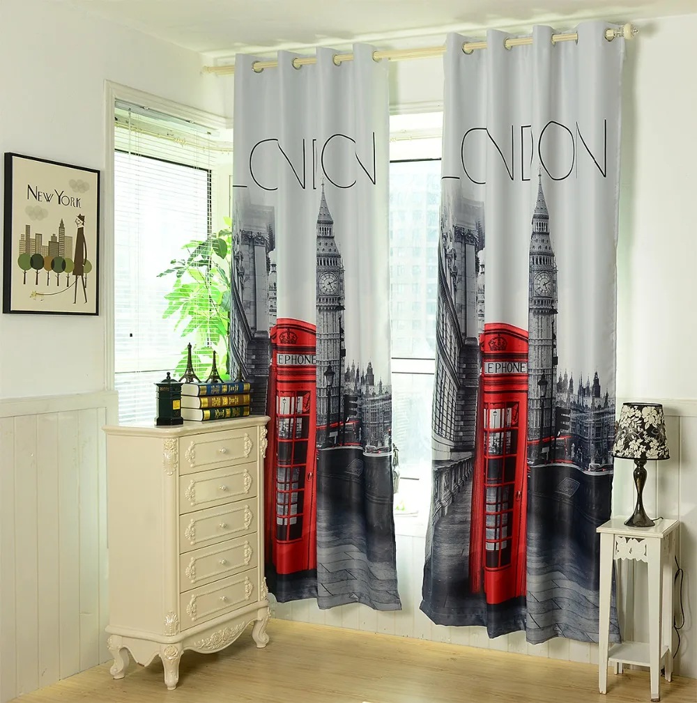 MYRU [55 &quotx 102&quot ] 3D британские шторы готовые 1 панель утепленные затемненные