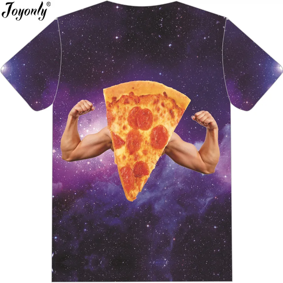 

Joyonly 2018 Summer Boys/Girls 3D T-shirt Pizza Galaxy Show Strength Brand Design T Shirt Children Cool Funny Clothes Tees Tops