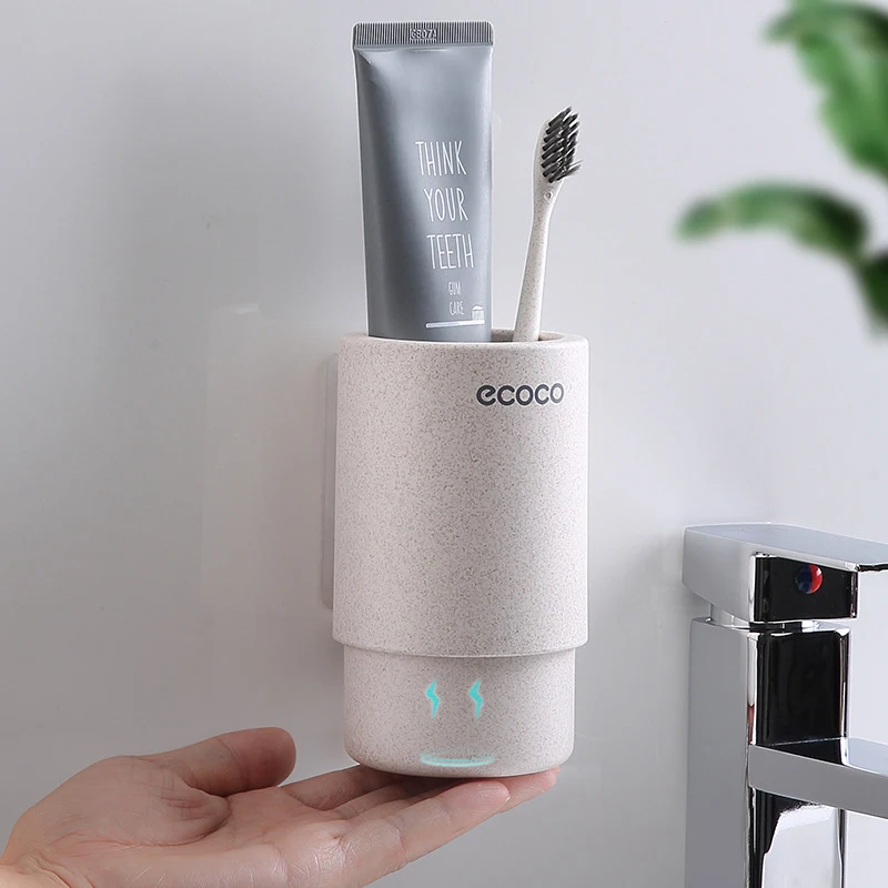 Магнитный держатель зубной щетки ONEUP из пшеничной соломы подставка для пасты