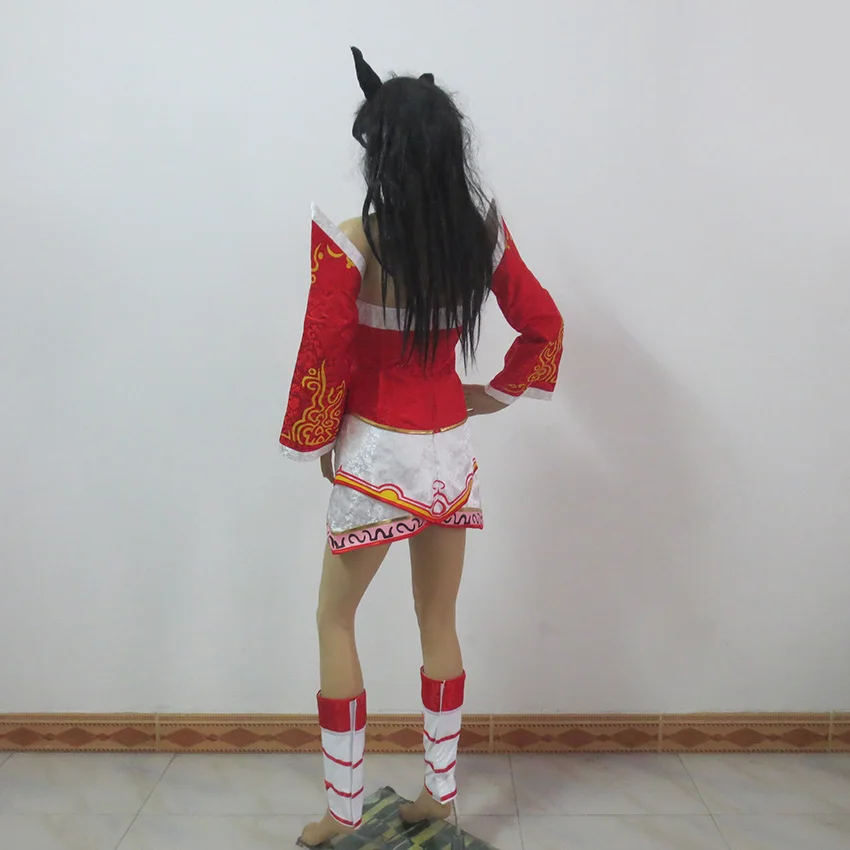 Лидер продаж костюм для косплея пятиконечной лисы Ahri индивидуальный пошив любой