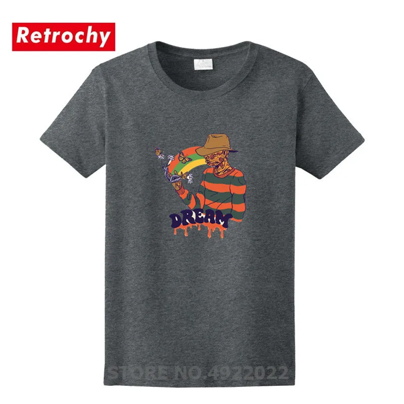 Страшная футболка Dream для мужчин из чистого хлопка с ужасом Freddy Krueger Jason Хэллоуина