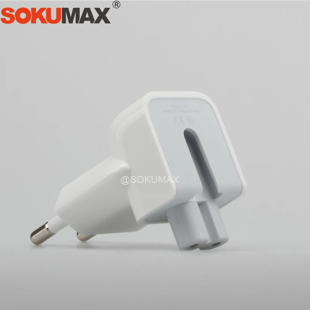 SOKUMAX оригинальный евро контактный разъем AC утка головка для iPad Air Pro 10 Вт 12 MacBook