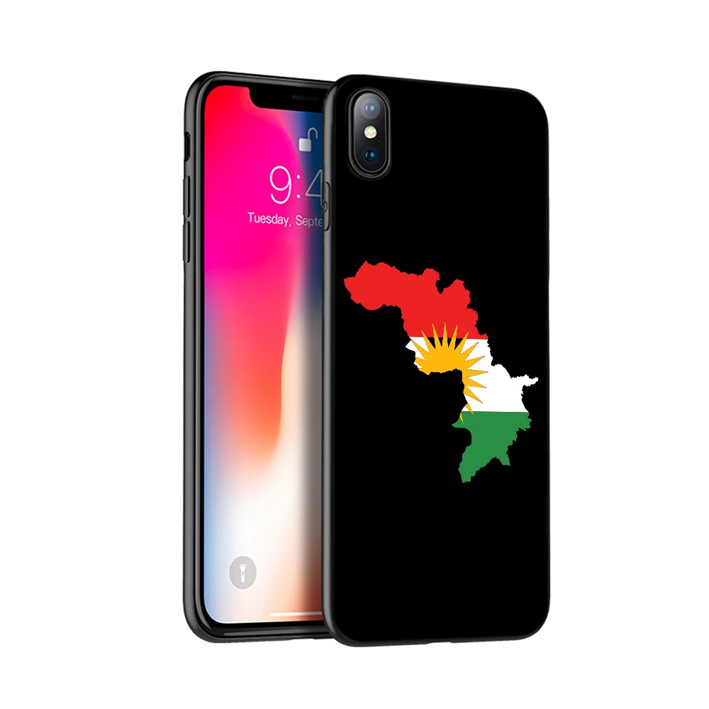 Черный чехол из ТПУ для iphone 5 5s se 6 6s 7 8 plus x 10 силиконовый XR XS 11 pro MAX kurdistan Curdistan