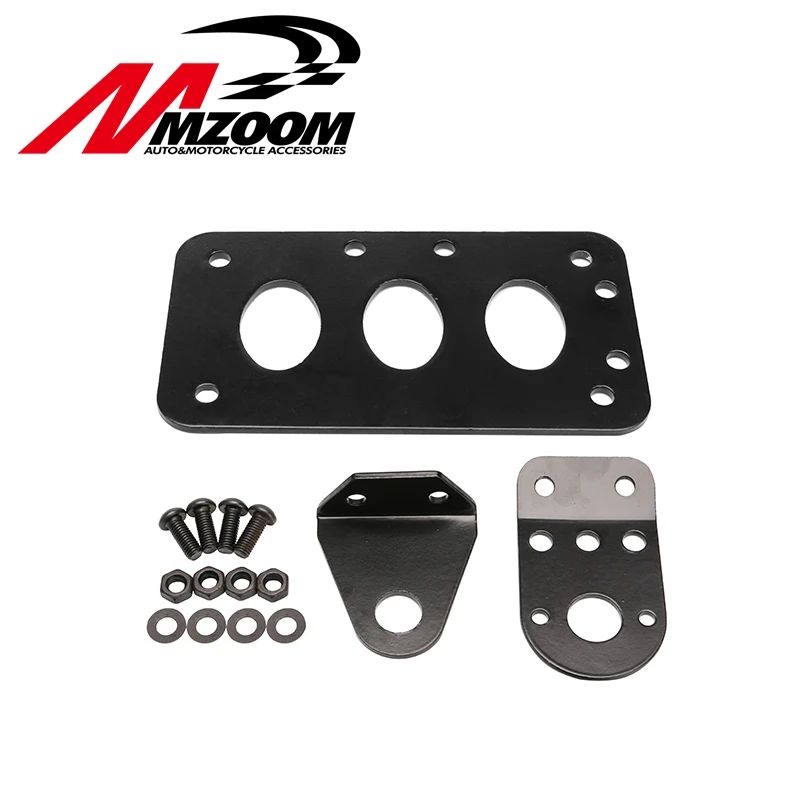 Черный Универсальный кронштейн для номерного знака мотоцикла с боковым