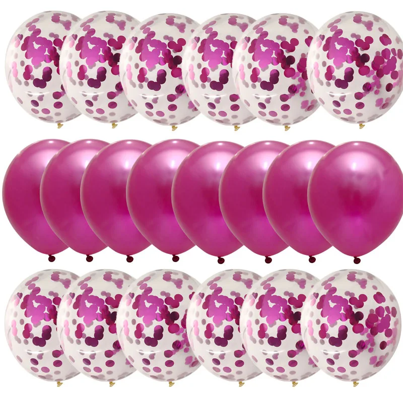 20pcs/set Rose Gold Balloon Confetti Set Birthday Party Anniversary Wedding Decoration Gift for Guests | Дом и сад