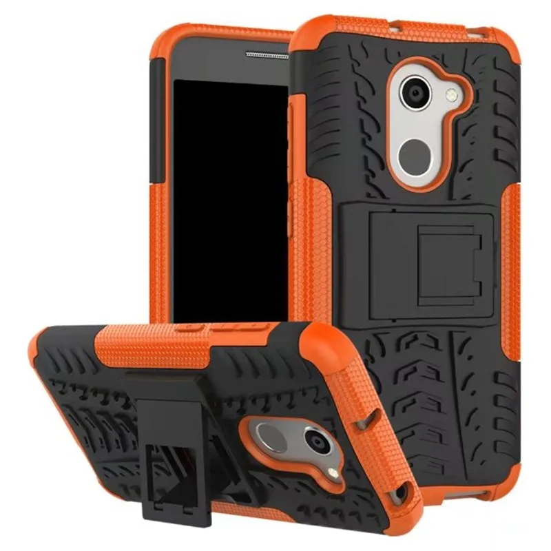 Чехол Peaktop для Alcatel A3, защитный жесткий чехол из поликарбоната, мягкий силиконовый чехол для Alcatel A 3 a3 5046 5046Y 5046D с держателем и подставкой 5,0" - Цвет: orange