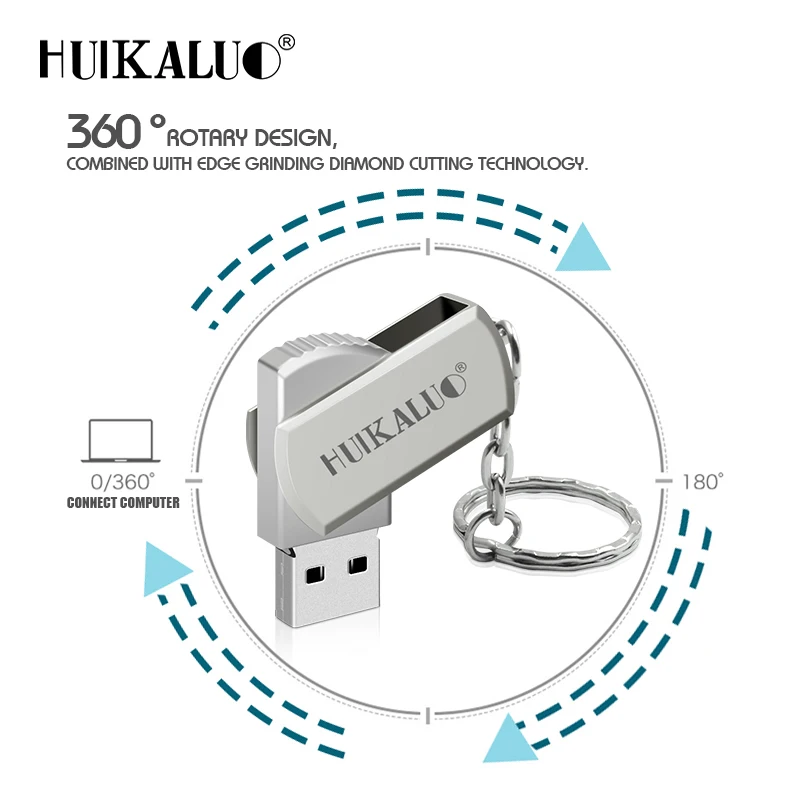 Металлическая USB Флешка 32 Гб 64 ГБ высокоскоростной флешка 4 8 16 флеш-память