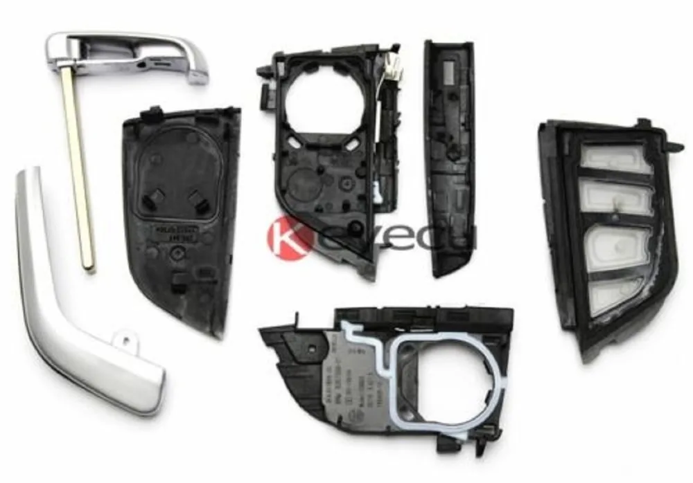 Keyecu Новый Uncut дистанционный чехол для ключа автомобиля Fob 4 кнопки BMW X5 X6 2014-2016 |