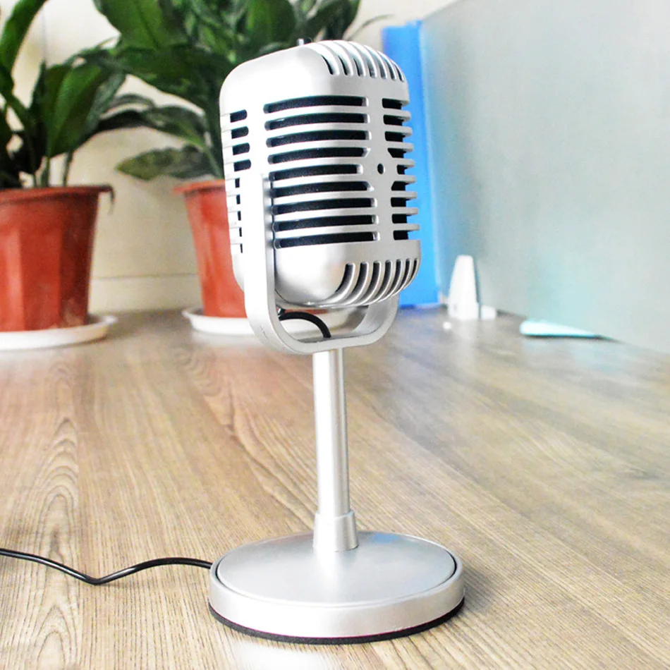 KEXU новый классический дизайн винтажный Ретро-микрофон для ноутбука Студийный
