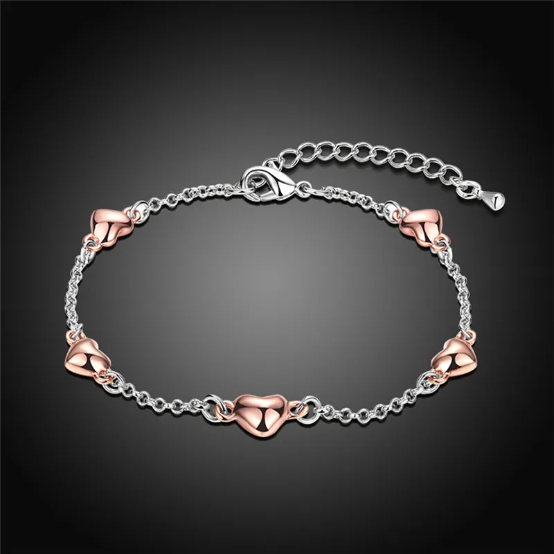 ROXI бренд romad белый и розовое золото цвет сердце браслеты браслет для женщин