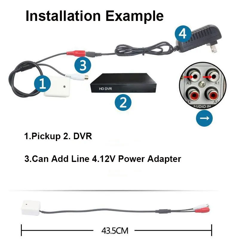 YuBeter CCTV Микрофон Аудио Входная система безопасности, AHD, DVR ip-камеры наблюдения аудио монитор подобрать звуковое устройство высокой чувствительности