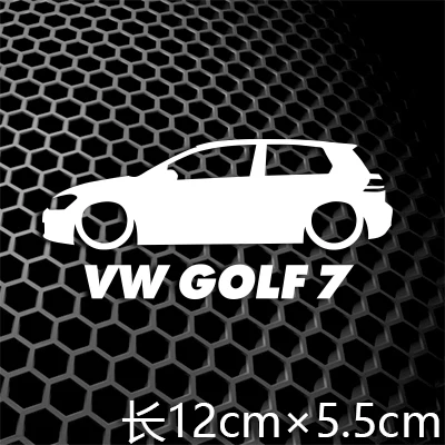 golf 7 white Автомобильный стикер для volksagen Гольф 7 Гольф 6 Гольф 5 Гольф 4 Гольф 3 Гольф 2 Гольф 1 mk1 mk2 mk3 mk4 mk5 mk6 mk7 - Название цвета: golf 7 white