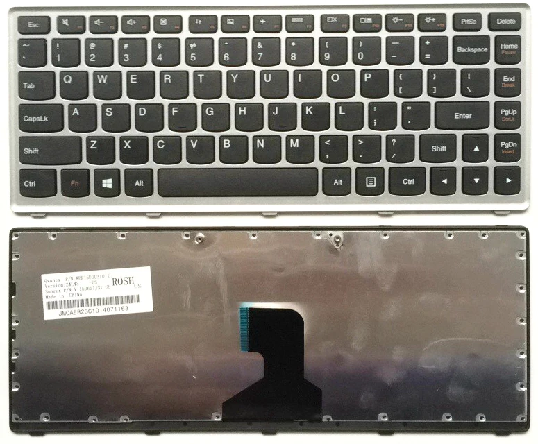 США серебро английский Заменить Клавиатура ноутбука для Lenovo Z400 z400a p400 Z410 z400t z400p