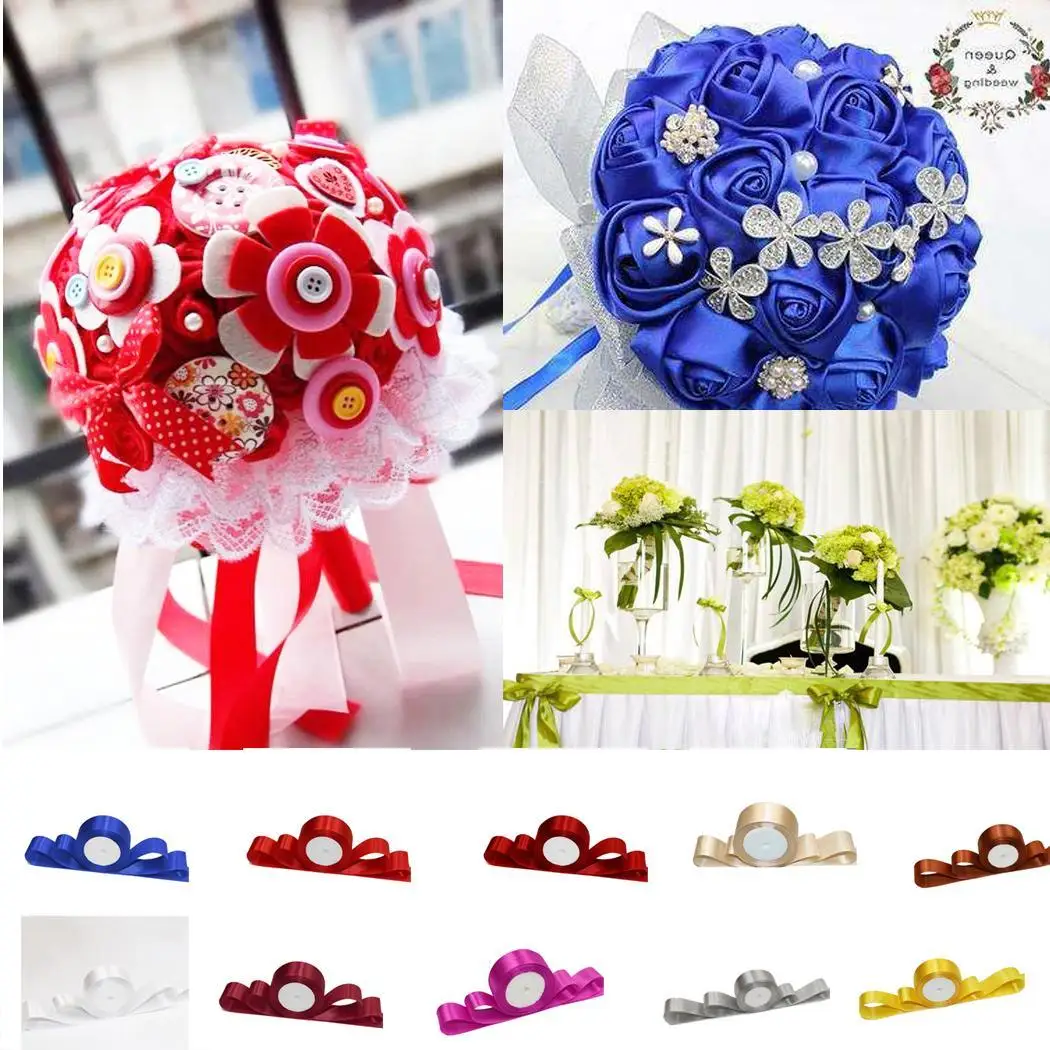 22 м Двухсторонняя Атласная Лента Свадебные вечерние свадьбы лента различных