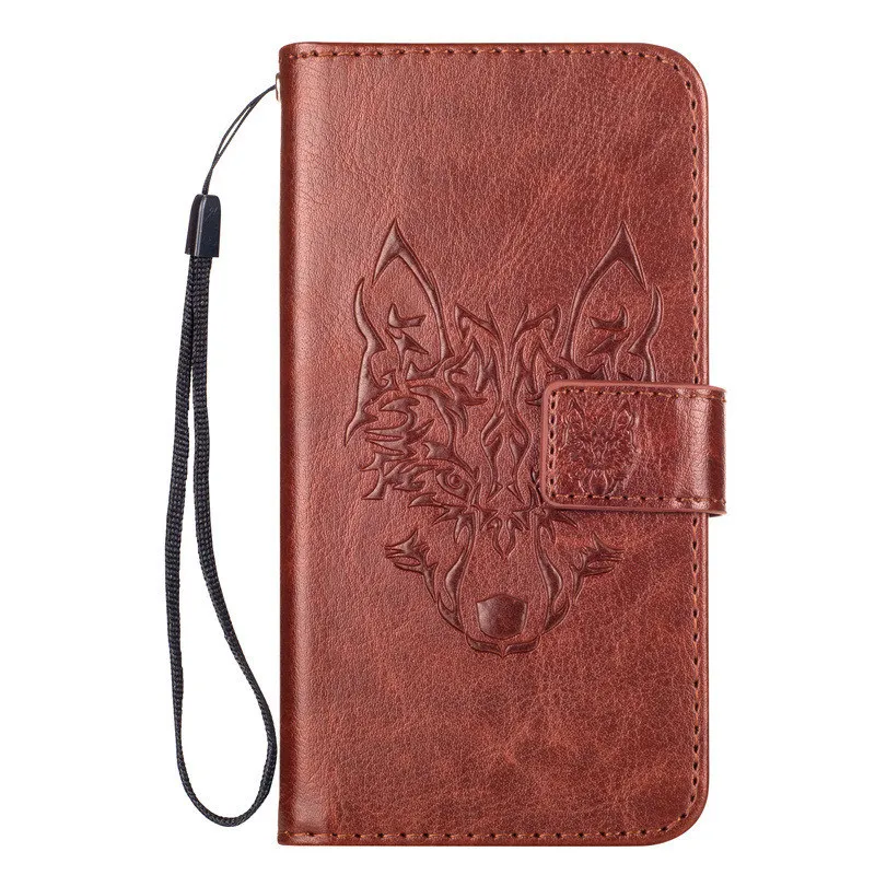 Wolf Brown Винтажный чехол-бумажник GUCOON для гусеницы CAT S60 S30 S31 из искусственной кожи в стиле ретро чехол с откидной крышкой Магнитный Модный чехол с подставкой на ремне - Цвет: Wolf Brown