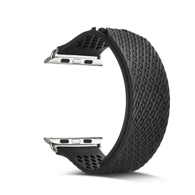 Силиконовый спортивный ремешок для Apple Watch 5, 4, 40 мм, 44 мм, iwatch series 3, 2, 1, 42 мм, 38 мм, тканый резиновый ремешок, браслет на запястье, аксессуары